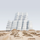 Frank Gehry’s IAC Headquarters, known as the “ice cube,” melting in a desert